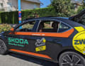 Unser In-Race Car - hier durften ich (TOUR Redakteurin Sandra Schuberth) und ein Journalist aus Spanien mitfahren.