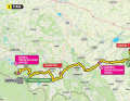 The route of stage 1 of the Tour of Poland