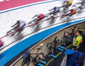 Extremely steep: The bends of the 166 metre short Bremen track are secured with a safety barrier.