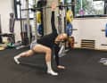 Lunges with trunk rotation