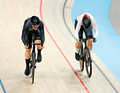 Strong final: Lea Sophie Friedrich (right) won the silver medal in the sprint behind New Zealand's Ellesse Andrews