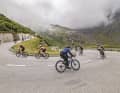 On the Nufenen Pass, those completing the bronze and platinum tour sweat uphill, while the silver and gold tour route leads downhill