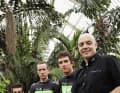 Pioneer: Dave Brailsford (far right) has pursued the principle of marginal gains with Team Sky since 2010 with riders such as Ben Swift, Bradley Wiggins and Geraint Thomas (from left)