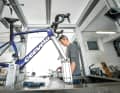 Integrated measurement: The test stand currently in use determines the riding stability for the frame and fork together.