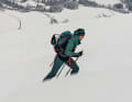 Climber: Antonia Niedermaier loves ski mountaineering, she likes to train alone, like here on her local mountain Unterberghorn.