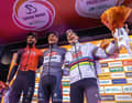 The podium of Milan-San Remo 2025