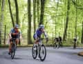 Country tour: After starting in the city, Nadine (left) rides over a climb in the Bergisches Land region