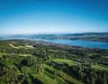 Un paysage de rêve : des collines verdoyantes et une vue sur le lac de Zurich - le parcours du Tortour Myself est varié.