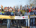 La scène est libre - Ricardo Rodrigues (deuxième à partir de la gauche) est le chef de l'événement et veut faire avancer le cyclisme dans son pays.