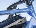 The optional frame bag fits almost automatically on the down tube