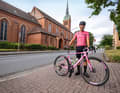 Place of work: Pawel Nowak in front of the church of his parish, St Mary's in Bremen's Blumenthal district.