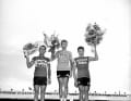 1962 gewann Jacques Anquetil seine erste Tour de France im Trikot von Saint-Raphaël, gefolgt von Joseph Planckaert (links) und Raymond Poulidor