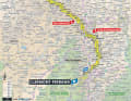 The map for the 11th stage of the Tour de France 2023