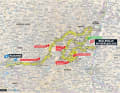 Die Karte zur 12. Etappe der Tour de France 2023