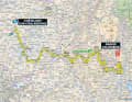 Die Karte zur 13. Etappe der Tour de France 2023