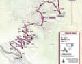 The map of the climb to the Croix de Coeur on the 13th stage of the Giro d'Italia