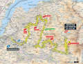 Die Karte zur 14. Etappe der Tour de France 2023