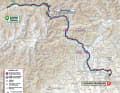 The map of the 14th stage of the Giro d'Italia