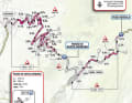 The map of the climbs Passo di Santa Barbara and Passo Bordala on the 16th stage of the Giro d'Italia