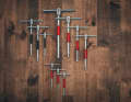 The Modular T-Handle Kit is a high-quality set of three Torx and seven Allen keys with a practical T-handle