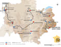 Le parcours du Critérium du Dauphiné 2025 sur la carte
