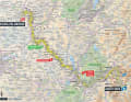 Die Karte zur 18. Etappe der Tour de France 2023