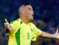 In the 2002 World Cup final, Brazilian striker Ronaldo scored the goal that put Brazil 2–0 ahead against Germany