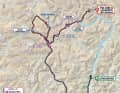 The map of the 19th stage of the Giro d'Italia