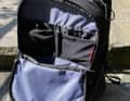 Denn es passt auch eine Menge in den Pendel-Rucksack - gut organisiert.