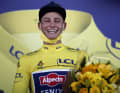 Mathieu van der Poel en maillot jaune du Tour de France.