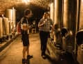 En cave : dégustation de Riesling chez le viticulteur Albrecht Gietzen à Hatzenport.