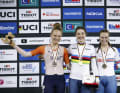 Martina Fidanza (centre) has already won three world championship titles on the track.