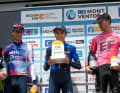 Michael Woods (l.) and Simon Carr (r.) don't seem so happy to have been beaten by a neo-pro on Mont Ventoux.