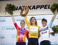 Last year's podium: Marlen Reusser (centre) won ahead of her team-mate Demi Vollering (left) and Elisa Longo Borghini.