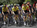 Contrary to his own expectations, the great tour talent from Norway (front) was used almost exclusively as a helper in the star-studded Team Visma - Lease a Bike.