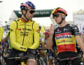 Wout van Aert Wout (links) und Remco Evenepoel (rechts) stehen bei der Algarve-Rundfahrt 2024 am Start