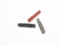 Pad types for different brake flanks: ceramic, carbon and aluminium.