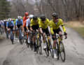 ... and catches up with the escape group at the foot of the San Giacomo climb to prepare the terrain for Jonas Vingegaard