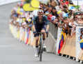Matteo Jorgenson was intercepted shortly before the finish.