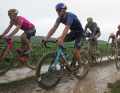 Pascal Ackermann's Factor bike is bathed in mud