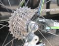 The chain and cassette come from the Dura-Ace groupset, and the Di2 cable is additionally secured with cable ties on all bikes.