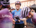 Usoa Ostolaza (Laboral Kutxa - Fundación Euskadi) had to give up the lead of the mountain classification on the stage.