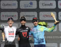 Das abschließende Podium: Pavel Sivakov, Julien Alaphilippe und Alberto Bettiol.