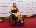 Kristina Vogel auf dem Roten Teppich beim Ball des Sports 2026