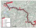 Die Karte zur 6. Etappe der Tour de Suisse 2023