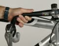3. proceed in the same way when laying the rear Bowden cable. For the required cable length, also fold the handlebars in completely. In this handlebar position, it must still be possible to slide the cable up and down the head tube without it being kinked or getting caught on the steering bearing.