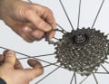 4. Wenn Sie das 14er-Ritzel auslassen, können Sie die Shimano- Abschlussritzel 13 und 12 montieren. Der Sprung vom 13er zum 15er ist etwas größer, das 13er kann aber nicht ausgelassen werden, da es mit dem 12er einen Verbund bildet.