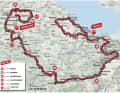 The map for stage 7 of the Tour de Suisse 2023