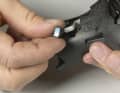 3. the contacts underneath and the strap are sensitive, so you should lift them out of the fitting in the handle body before releasing the lever.