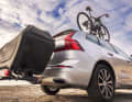 The Senja works with all standard towbar bike carriers.